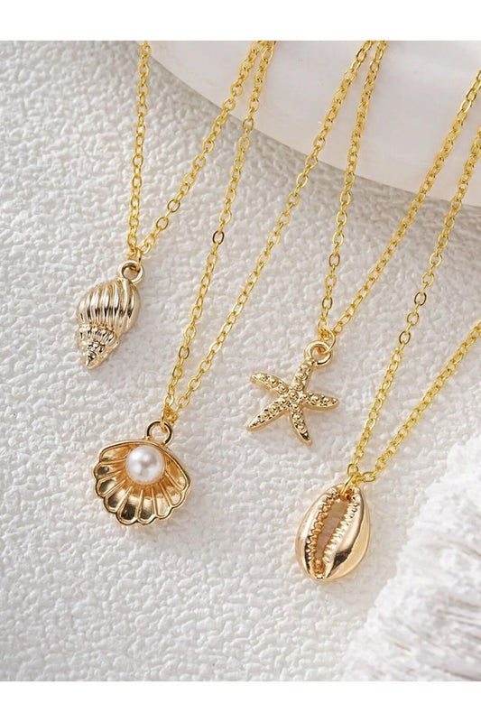 Gold 4’lü Set Kombin Kolye